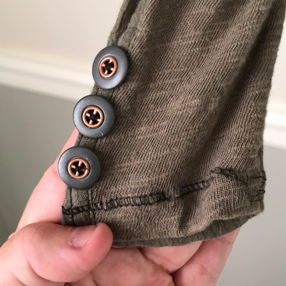 Free people army green and olive green cardigan - Picture 5 of 14